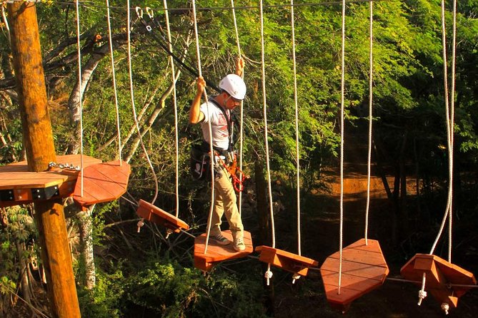Adventure Course Extreme Including Climbing Wall & Rappel - The 50-foot freefall finish: how to approach it