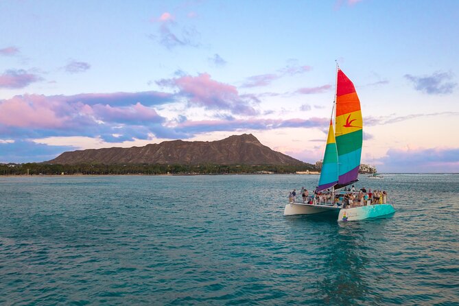 Board from Waikiki Beach for a scenic Sunset Sail on the Hāwea - Price and Value: Is $72.96 Worth It?