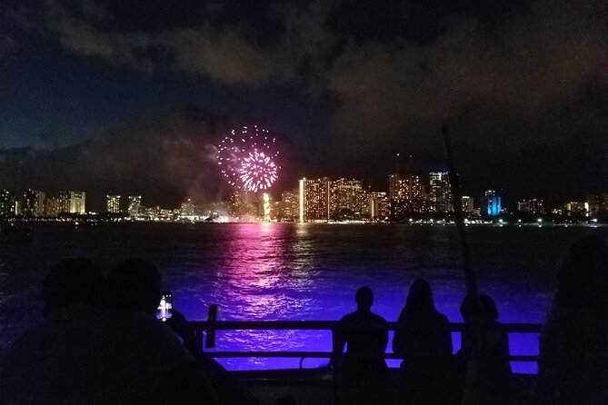 BYOB Friday Night Fireworks Cruise - The Friday route: Hilton Hawaiian Village fireworks, Waikiki skyline, and the Diamond Head turn