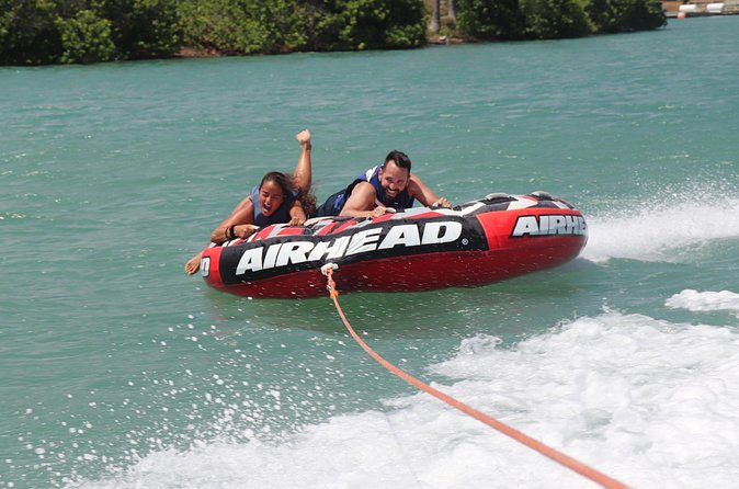 Combo Banana Boat Ride and Bumper Tube Ride in Hawaii - Bumper tube ride: more balance work than you expect