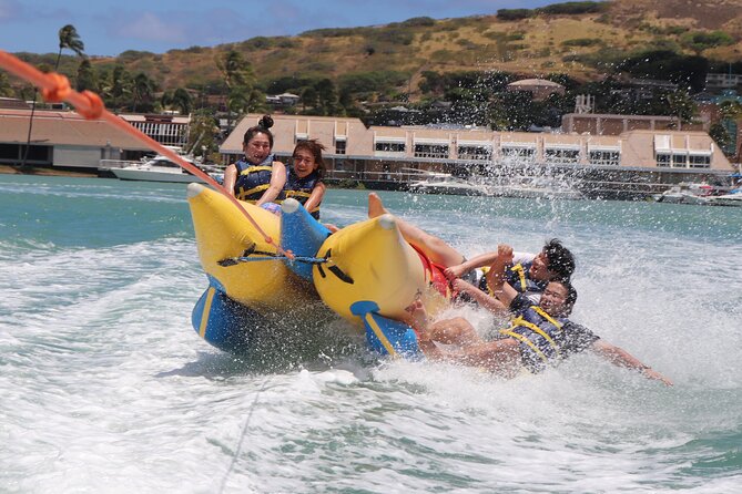 Combo Banana Boat Ride and Bumper Tube Ride in Hawaii - Price and value: what $99 buys on Oahu