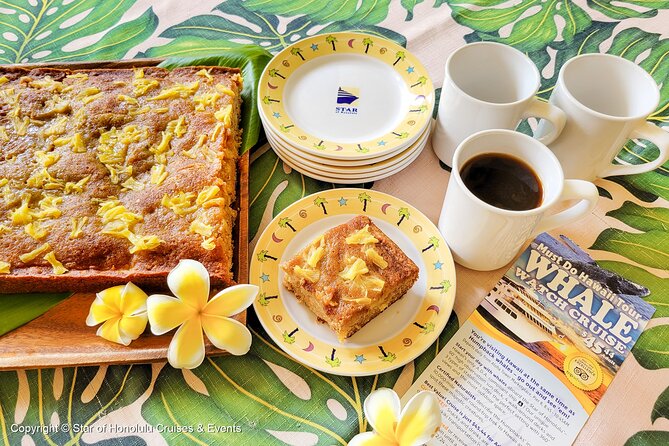 Early Bird Whale Watching Cruise from Waikiki - Breakfast on board: pineapple banana bread and Kona coffee