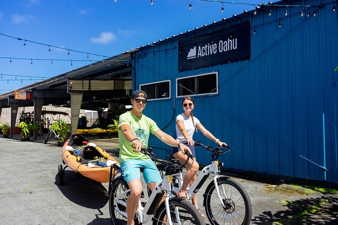 Guided E-Bike and Kayak Tour to Mokulua Islands in Kailua, Oahu - E-Bike Time Through Kailua Town to Kailua Beach Park