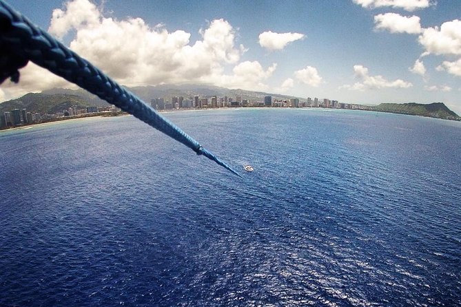 Hawaiian Parasail Since 1977 - Diamond Head State Monument: the angle that makes it feel special