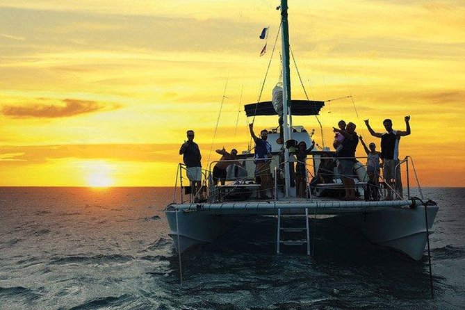 Oahu Catamaran Waikiki Sunset on 40 Foot Catamaran: Food and BYOB - Setting sail from Ala Moana Pier A and finding your good spot