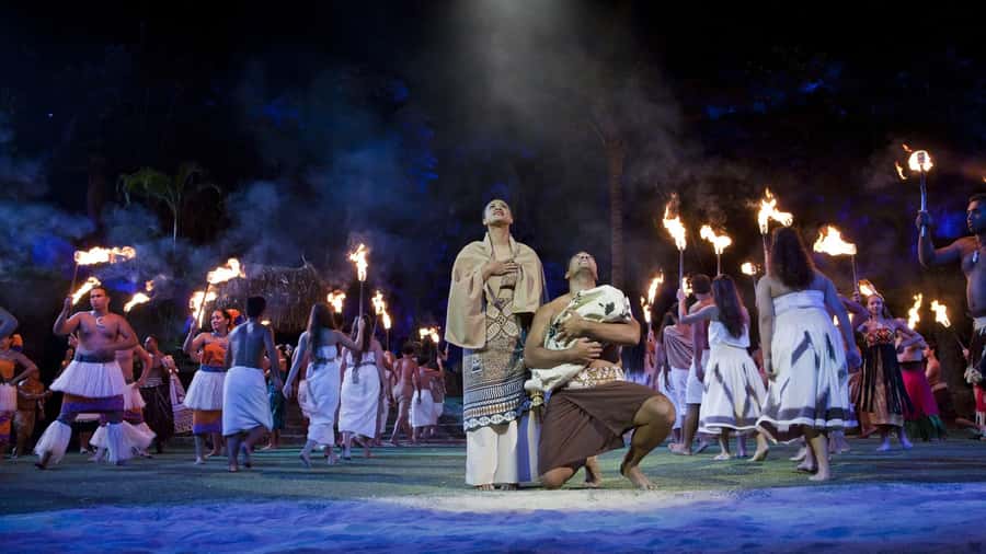 Oahu: Islands of Polynesia and "HA: Breath of Life Show" - Hawaii village: hula lesson, poi, Hawaiian games, and lauhala weaving
