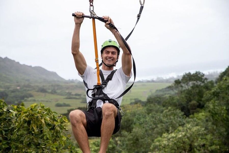 Oahu: Kualoa Jurassic Valley Zipline Tour - The ride itself: how the 7 tandem sections, 2 bridges, and 5 hikes play together