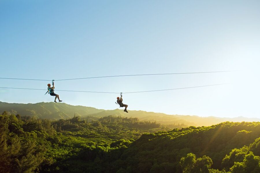 Oahu: North Shore Zip Line Adventure with ATV and Farm Tour - North Shore views above Keana Farms