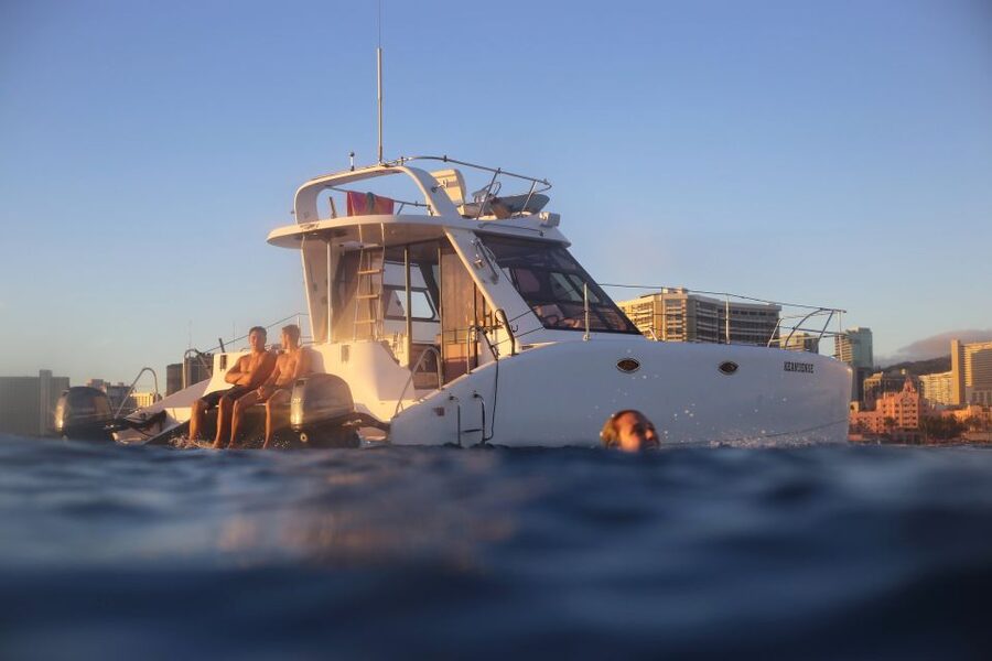 Oahu: Private Turtle Snorkeling with Customizable Itinerary - The boat comforts: shade, lounge space, and your own music