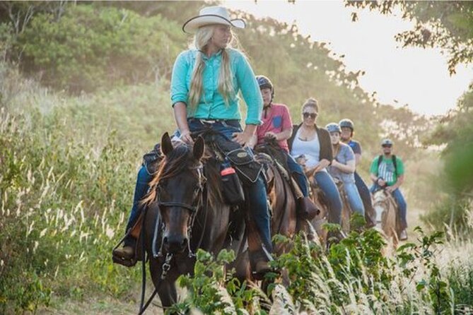 Oahu Sunset Horseback Ride - Sunset expectations: cloudy January, rain-or-shine reality