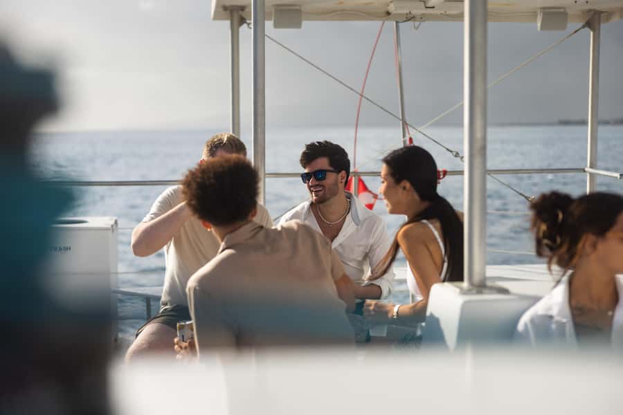 Oahu: Sunset Sail Cruise in Waikiki - The Boat Setup: Upper Deck Views and a Shaded Escape