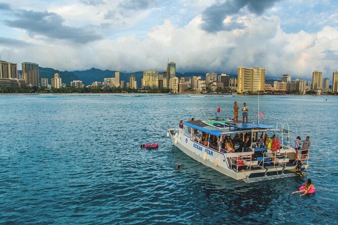 Paradise Waikiki Sunset Cruise + LIVE DJ + SWIMMING - Wildlife sightings near Waikiki: dolphins, turtles, and the timing factor