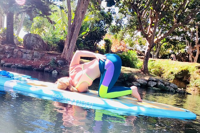 Stand-Up Paddle Yoga on the North Shore of Oahu - What You Actually Use: Boards, Paddles, and Anchors Included