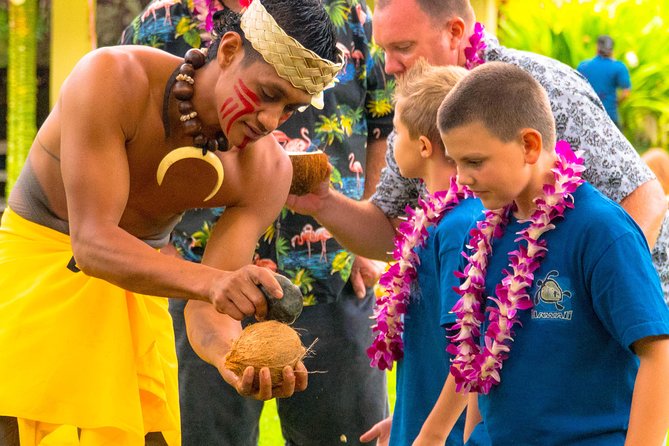 Toa Luau at Waimea Valley, Oahu - Before the show: lei gardens, umu cooking, and kava ceremony